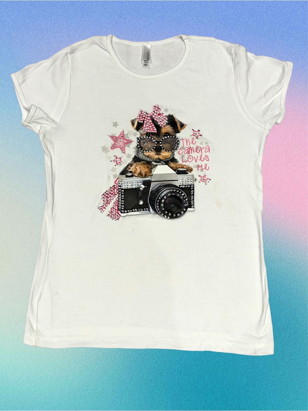 Women’s Rhinestone Yorkie T-Shirt